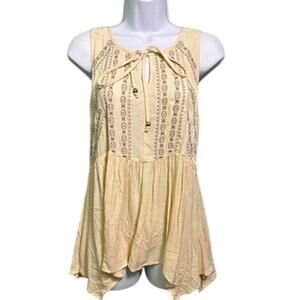 Buckle Daytrip Bohemian Tank Womens Small Flowy Feminine Cottagecore Peasant
